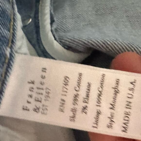 Frank & Eileen Monaghan Mom Jeans Light Blue Cropped Straight Leg Womens size 29 - Picture 7 of 8